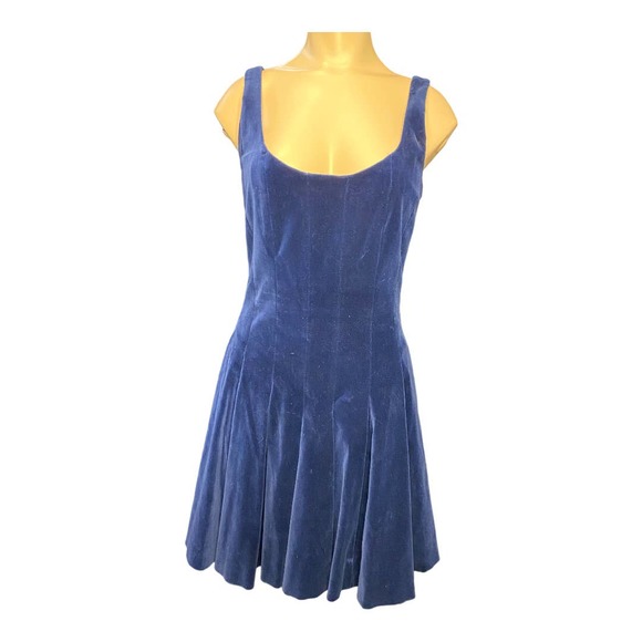 Moschino Dresses & Skirts - Moschino royal blue velvet dress sz 8